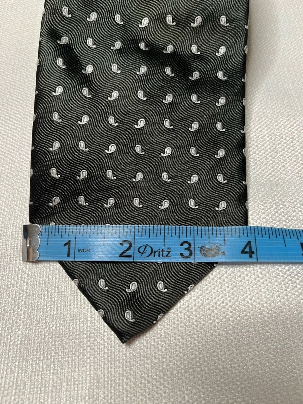 Equestrian Firenne 100% Silk Dark Green Paisley Tie Old Money Menswear Luxury